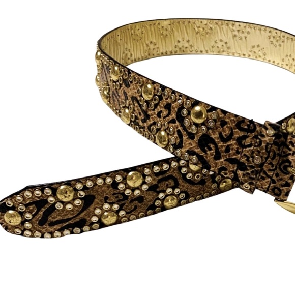 GUESS Animal Print Belt With Studs Size Small - Picture 5 of 7